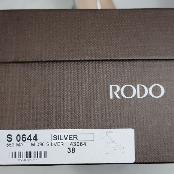 Rodo Patent Leather Ankle Strap Peep Toes Platform Sculptural Heel Shoe Size 38 - Picture 5 of 14